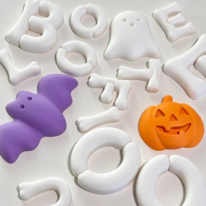 Personalized Halloween Name Sign | 3D Bone Letters for Kids Room Decor