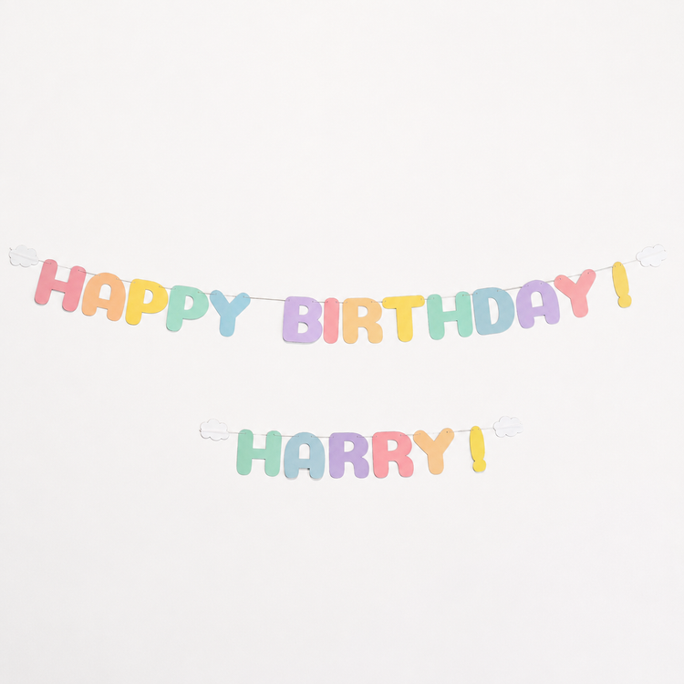 Colorful 'Happy Birthday Harry!' banner on a white background
by The Homenko Studio, Calgary, Canada