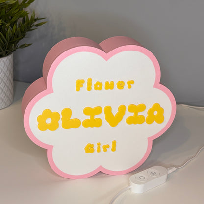 Personalized LED night light for Wedding Flower Girl