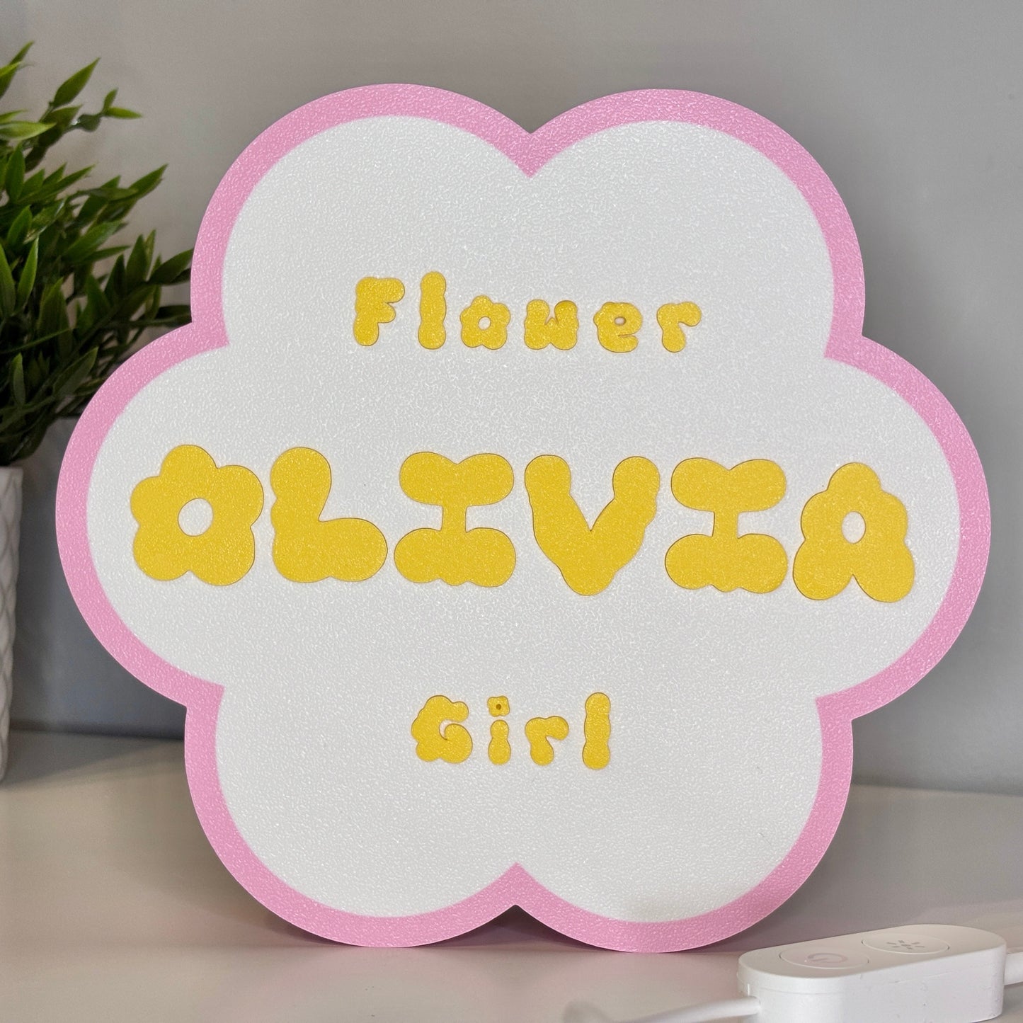 Personalized LED night light for Wedding Flower Girl