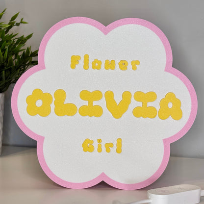 Personalized LED night light for Wedding Flower Girl