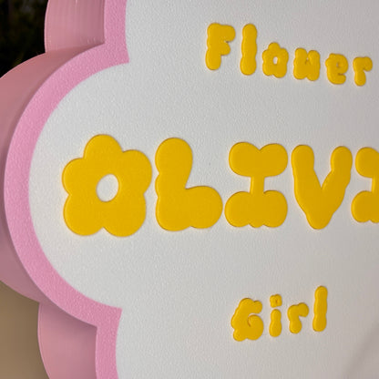 Personalized LED night light for Wedding Flower Girl