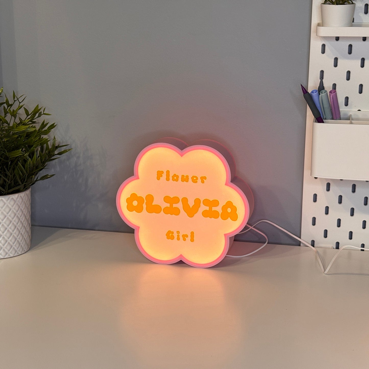 Personalized LED night light for Wedding Flower Girl