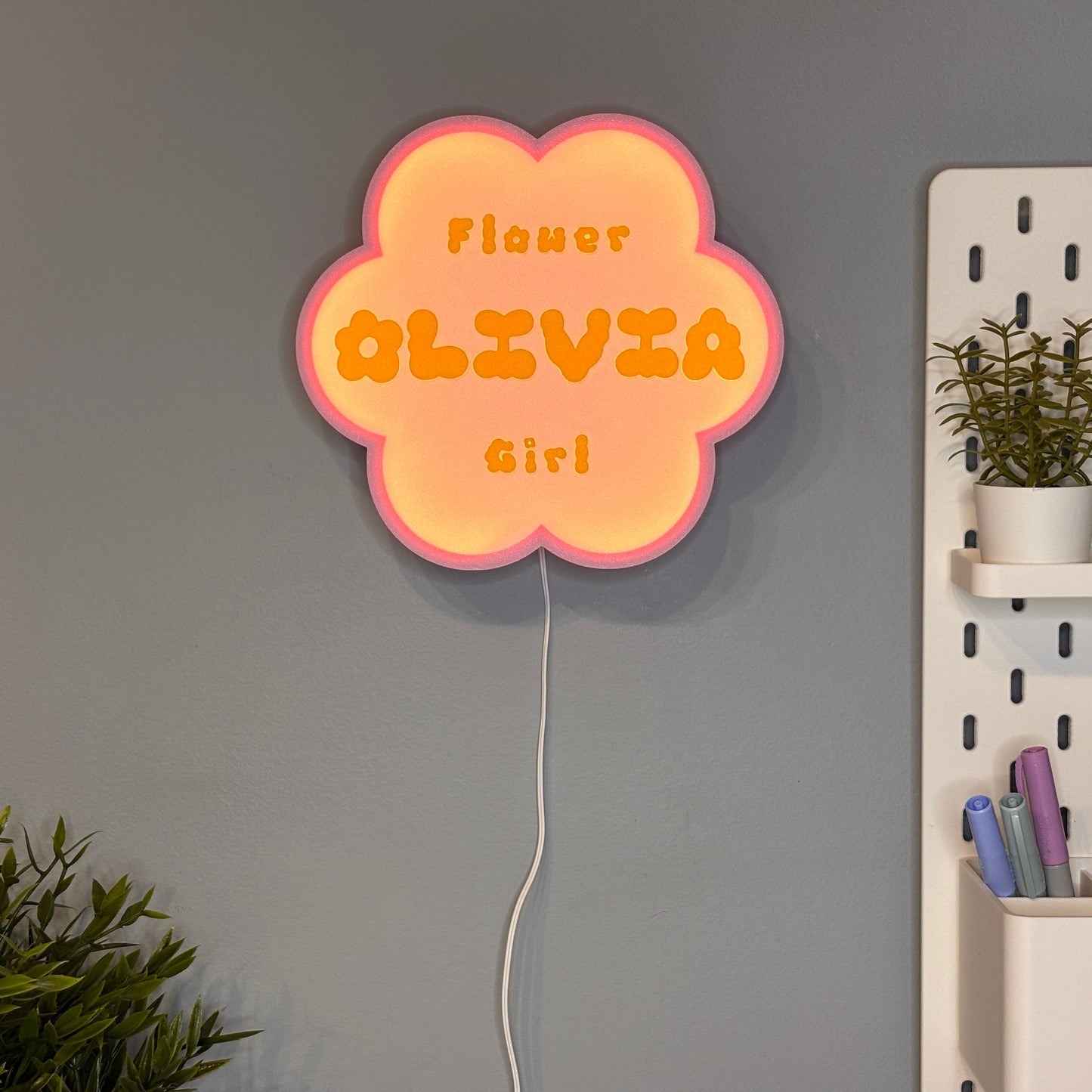 Personalized LED night light for Wedding Flower Girl