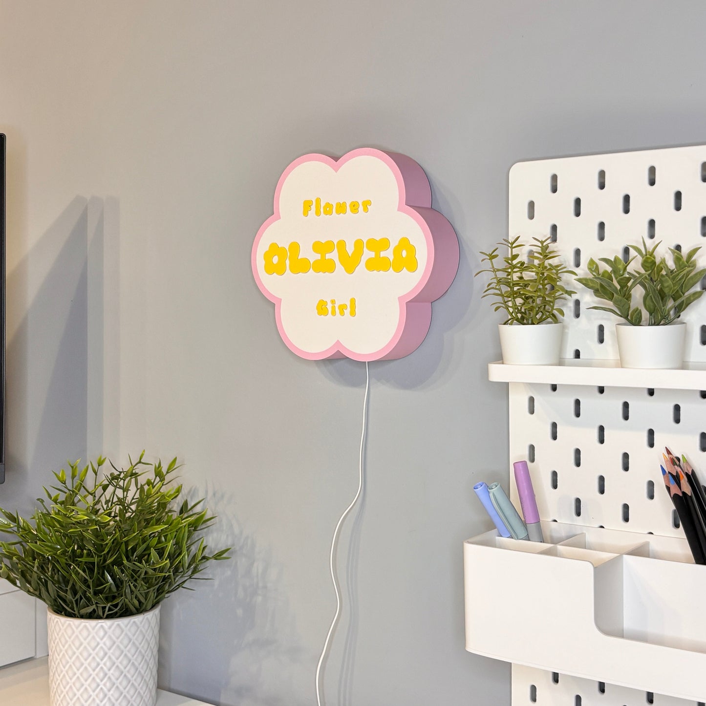 Personalized LED night light for Wedding Flower Girl