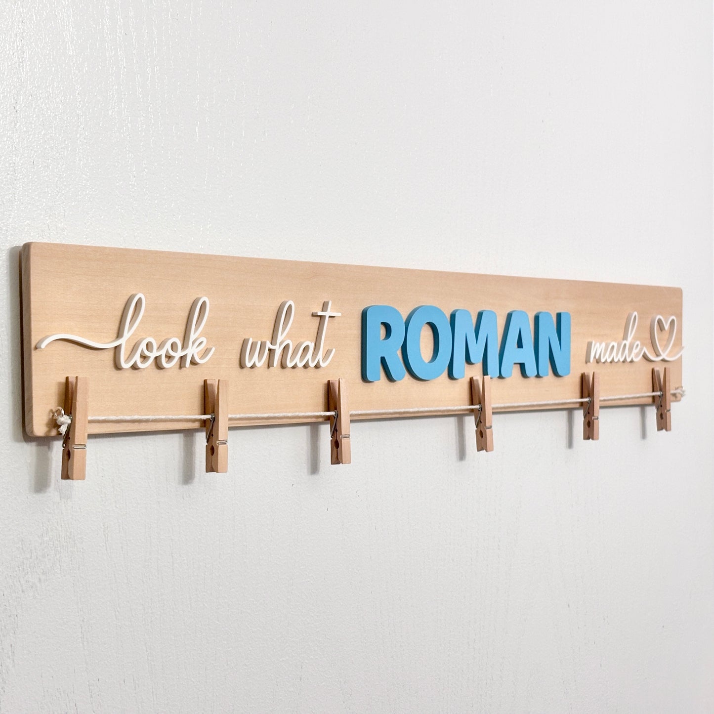 Personalized Kids Artwork Organizer, Custom Name Display for Drawings and Crafts