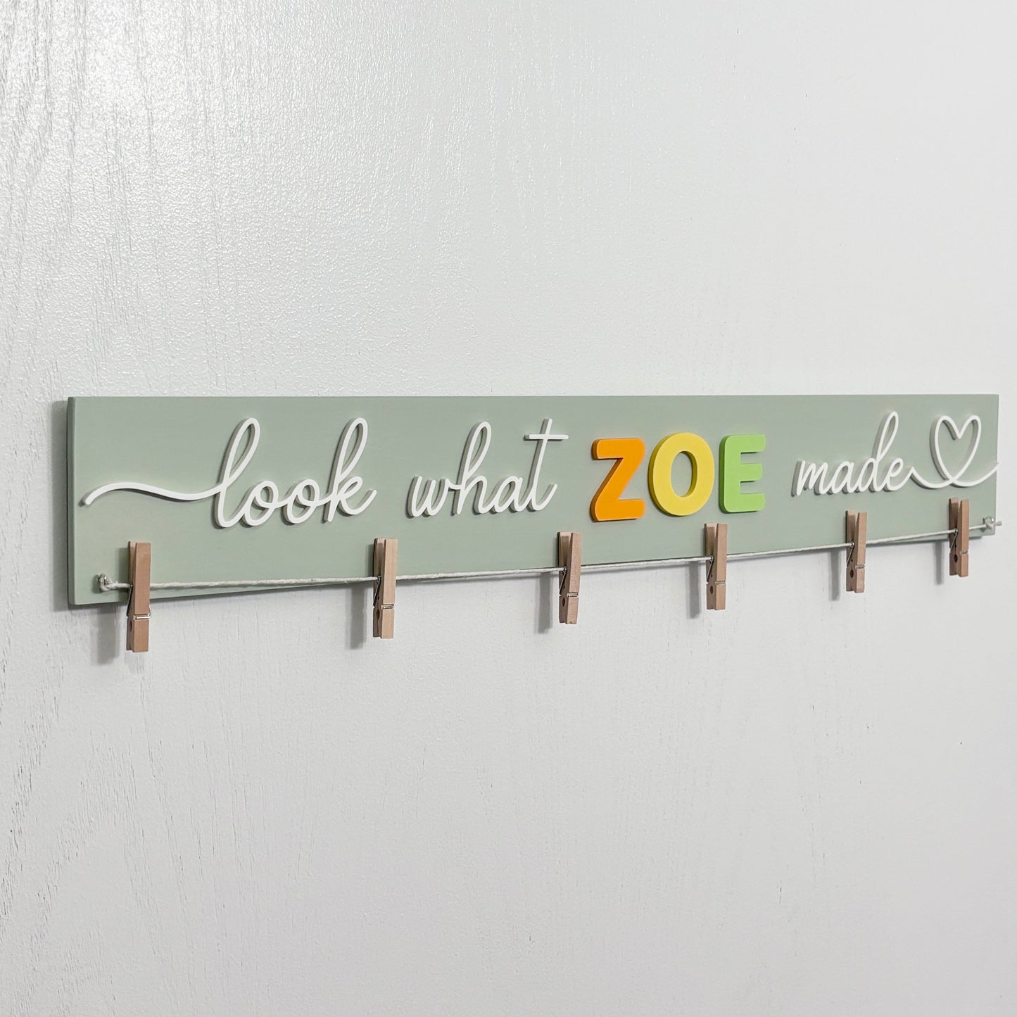Personalized Kids Artwork Organizer, Custom Name Display for Drawings and Crafts