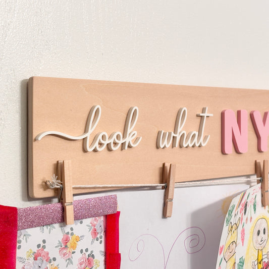 Personalized Kids Artwork Organizer, Custom Name Display for Drawings and Crafts