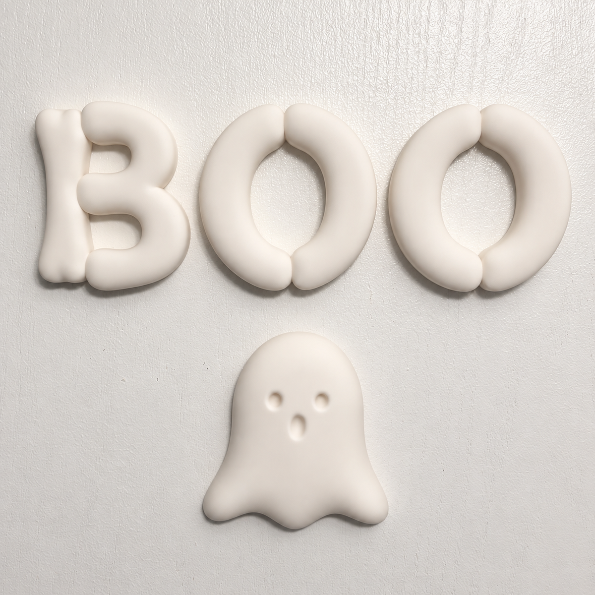 3D BOO Halloween decor displayed horizontally with character accent