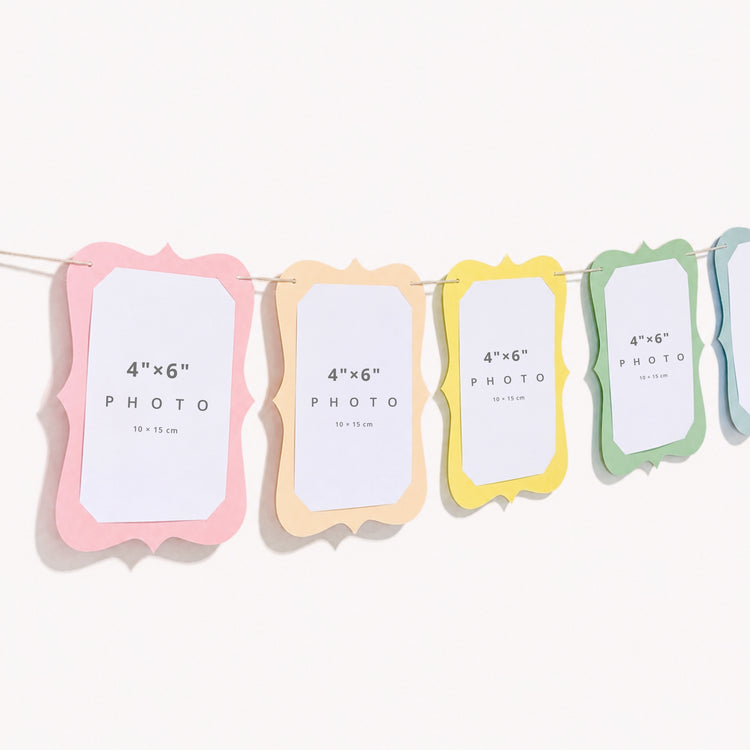 Pastel Rainbow Photo Banner for 4×6 Photos
