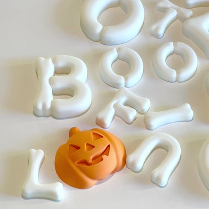 Personalized Halloween Name Sign | 3D Bone Letters for Kids Room Decor